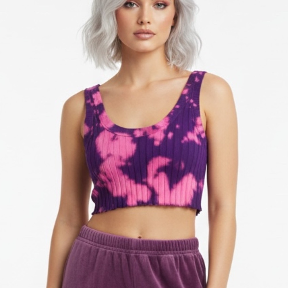 NWT COTTON CITIZEN Capri Tie Dye Cropped Tank Top SIZE XS